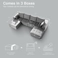 thumbnail image 2 of LazySunsets Modular Sectional Boneless Couch, Chenille Tufted Sectional Couches for Living Room, No Assembly U Shape Cloud Sofa with Throw Pillows & Storage Side Pocket (Gray), 2 of 8