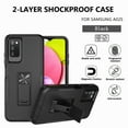thumbnail image 2 of Xhy Samsung Galaxy A02S case with Stand, 2x Screen Protector + 1x Camera Lens Protector, Military Grade Case with Magnetic Car Mount, Samsung A02S Phone Case for Men Women, Black & Black, 2 of 6