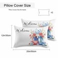 thumbnail image 3 of Waterproof Throw Pillow Covers Set of 2, 20x12 Inch 4th of July Decorative Pillowcases Outdoor Pillow Slip Cushion Covers Set for Couch Tent Independence Day Spring Floral American Flag, 3 of 7