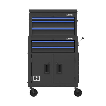 Hart 24-inch Steel Tool Chest Combo with Built-In Power Strip, 400 lb Capacity