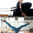 thumbnail image 4 of harmtty 1 Pair Pilates Straps Pilates Double Loop Strap Reformer Fitness D-Ring Straps Padded Pilates Equipment D-Ring Yoga Exercise Straps Accessories Home Gym Workout,Black, 4 of 7