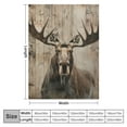 thumbnail image 4 of Orinice Moose Blanket Super Soft Comfortable Warm Anti-Pilling Blanket Suitable for All Seasons Bed Linen Sofa and Plush Decoration Travel Camping Blanket  60x80in, 4 of 6