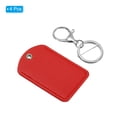 thumbnail image 3 of Unique Bargains Leather Key Fob, 4 Pack PU Leather Key Fob with Key Rings for ID Key Cards, Red, 3 of 6