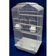 Shall Top Small Bird Cage in White