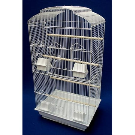 Shall Top Small Bird Cage in White