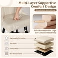 thumbnail image 5 of Betisef Swivel Bar Stools Set of 1, Counter Height Bar Stools with Back, PU Leather Upholstered Kitchen Island Stools, 360° Swivel, Rubberwood Legs, Thick Cushion Seat, for Dining Room Beige, 5 of 11