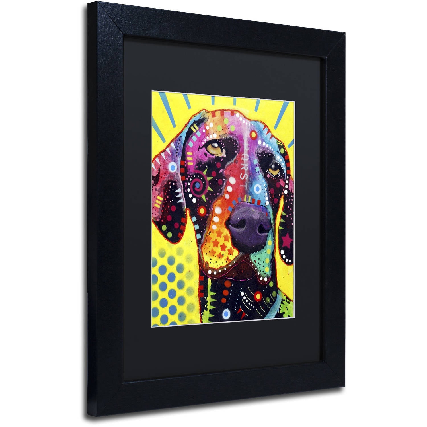 Trademark Fine Art "German Short Hair Pointer" Canvas Art by Dean Russo, Black Matte, Black Frame