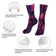 thumbnail image 3 of Gaeub Purple-Red Skull Print Sports Socks,No Heel Casual Mid-Tube Socks,Crew Socks for Women and Man For Trouser, Dress, Business, 3 of 7
