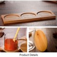 thumbnail image 4 of Juego De Botes Para Condimentos Simples Y Elegantes De 3 Piezas, Caja De Contenedor De Vidrio Para Condimentos De Almacenamiento Decorativo Con Tapa Y Base De Cuchara De Bambú Para La Cocina Casera Ca, 4 of 5