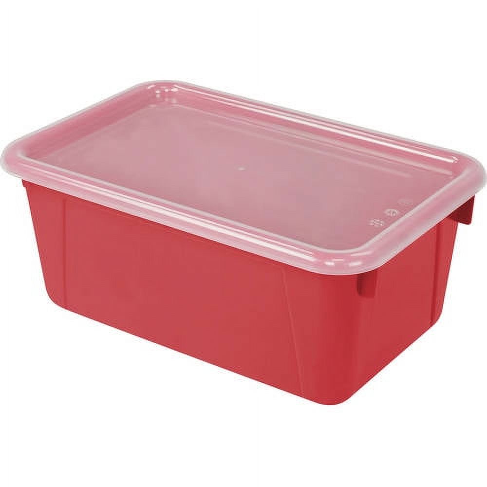 Storex Small Cubby locker Bin, with Cover, Classroom Red(6 units/pack) - image 3 of 3