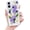 Purple Flower, variant on Compatible with iPhone 17 Pro Max Case Cute Pressed Dried Real Flowers Design Women Girly Shockproof Gliter Bling Floral Clear Phone Cover for iPhone 17 Pro Max (Purple Flower)