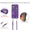 thumbnail image 3 of CCSmall for Samsung Galaxy S24 Case with stand for Women, Crossbody Lanyard & Wristlet Strap Case Phone Cover for Samsung Galaxy S24 KB Purple, 3 of 7