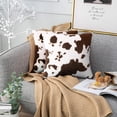 thumbnail image 2 of Fundas de almohada con estampado de vacas, 18.0 x 18.0 in, 2 fundas de cojín decorativas de piel sintética para sofá, sala de estar, sofá, dormitorio, 2 of 4