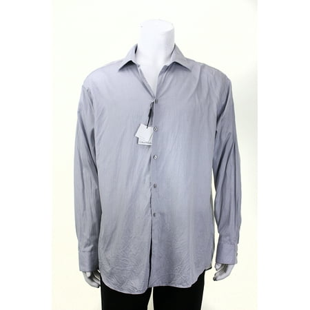 Calvin Klein Oyster-Grey Regular-Fit Dress Shirt