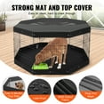 thumbnail image 3 of VEVOR Dog Playpen, 8 Pcs 30"H x 24"W Panels Foldable Metal Pet Exercise Pen, Dog Fence Indoor and Outdoor Pen with Door, Bottom Pad and Top Cover, Pet Playpen for Dogs, Cats, Other Small Animals, 3 of 9