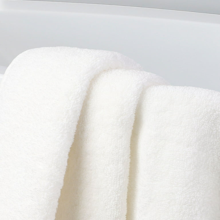 Unique Bargains 4-Pack 100% Cotton Plush Bath Towels 27 inchx 54 inch Pink, Size: 27 inch x 54 inch