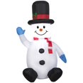 thumbnail image 1 of Muñeco de nieve inflable con forma de gemelo navideño con sombrero de copa alto, 122 cm, paquete de, 1 of 1