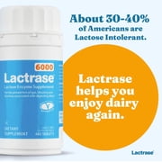 Lactrase Refill Pack – #1 Lactase Brand in German Pharmacies – Strong 6,000 FCC Lactase Units – 480 Fast-Acting Pills for Lactose Intolerance – Enjoy Dairy Again