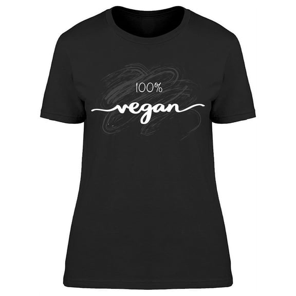 100 Vegan Lettering T-Shirt Women -Image by Shutterstock, Female 3X-Large