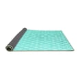 thumbnail image 2 of Ahgly Company Indoor Round Trellis Turquoise Blue Contemporary Area Rugs, 4' Round, 2 of 4