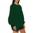 thumbnail image 3 of Patlollav Womens Sweatshirt Long Sleeve Round Neck Loose Solid Tops, 3 of 6