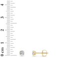 thumbnail image 4 of Pendientes Fireborn de oro de 14 quilates con diamantes redondos cultivados en laboratorio de 0,5 qu, 4 of 5