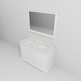 thumbnail image 6 of Tybee 48 in W x 22 in D White Double Bath Vanity, Carrara Marble Top and 46 in Mirror, 6 of 10