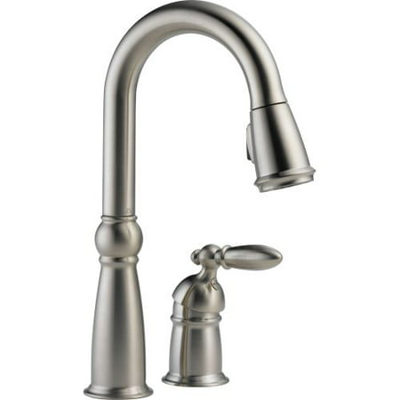 Delta Victorian Single Handle Pull-Down Bar / Prep Faucet, Stainless