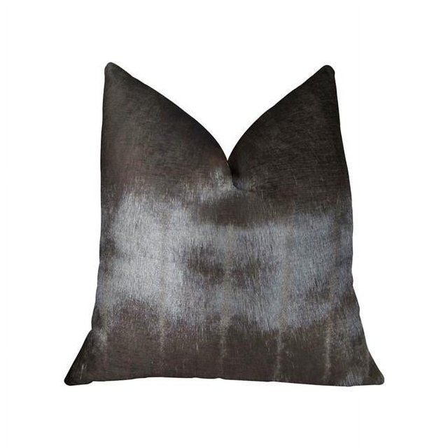 Plutus PBRAZ475-1616-DP Brun Soyeux Mik Brun Foncé Oreiller de Luxe Fait à la Main, 16 x 16 Po