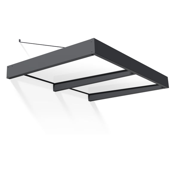 Palram - Canopia Sophia XL 2000 6' x 5' Acrylic Awning - Gray/Mist
