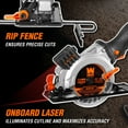thumbnail image 6 of WEN 20V Max 4-1/2-Inch Cordless Mini Circular Saw with 2.0Ah Battery and Charger, 6 of 8