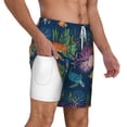 thumbnail image 3 of Goofa Undersea Animals Printed Men's Swim Trunks Board Shorts Quick Dry Mens Swimming Trunks with Compression Liner,Breathable Fit Hawaii Beach Shorts-Large, 3 of 9