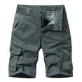 thumbnail image 1 of Gibobby Men's Drawstring Cargo Shorts Relaxed Fit Shorts with Pockets Work Hiking Summer Athletic Short Men(Grey,32), 1 of 4
