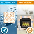thumbnail image 6 of Mi Alma Removable Vinyl Floral Blue Orange Backsplash Tile Stickers, 24pcs, 6 of 11