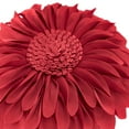thumbnail image 6 of JWH Decorative Round Suede Flower Throw Pillows with Insert for Bed Sofa 14 inch Orange Red, 6 of 12