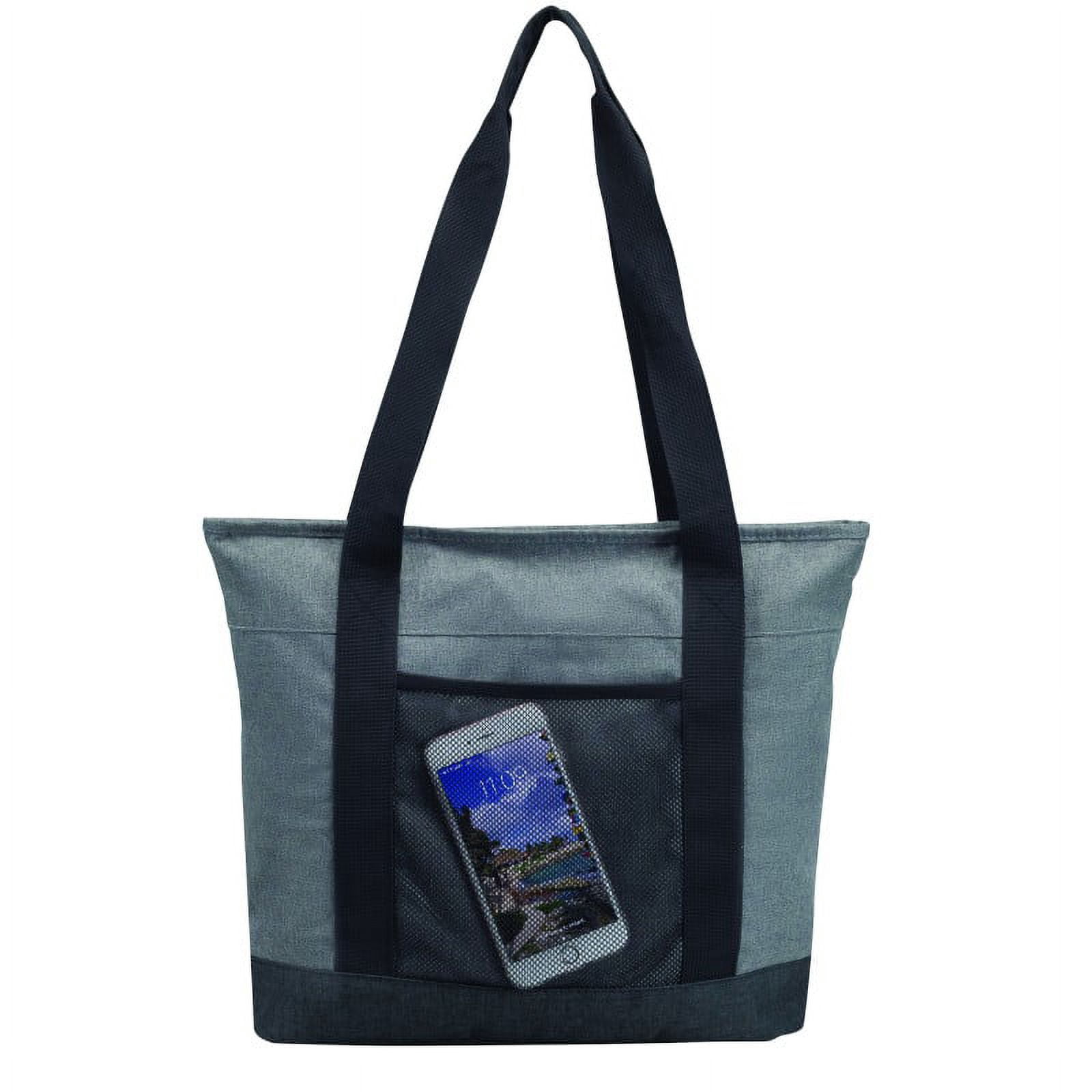 Heathered Travel Tote Bag Women Shopping Grocery Bags Girls Handbag Ladies Gym Bag Grey