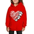 thumbnail image 1 of Sudaderas con capucha para niños y niñas, sudaderas casuales de manga larga, lindas sudaderas de gran tamaño con bolsillo de polar, chaquetas para niñas, 1 of 4