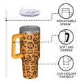 thumbnail image 4 of 40oz Tumbler with Handle and Straw, Vacuum Insulated Stainless Steel Travel Mug, Fits Car Cup Holder, Animal Print, 4 of 6