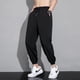 thumbnail image 3 of Pantalones de seda de hielo de talla grande para hombre, moda ins de verano, pantalones cortos informales deportivos holgados que combinan con todo, atados al tobillo, 3 of 6
