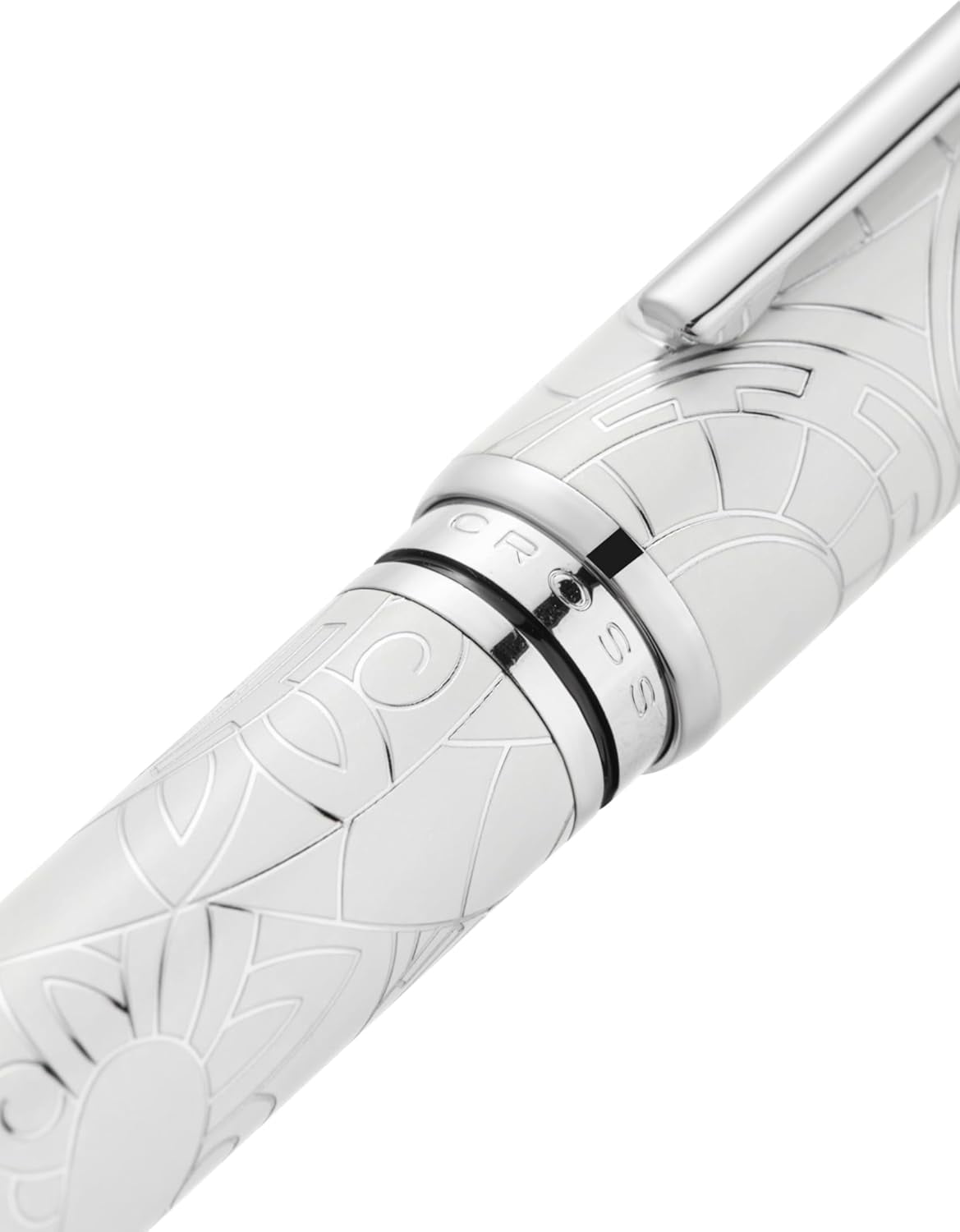 Cross Coventry Zodiac Year of the Snake Pearl White Lacquer with Polished Chrome Appointments Medium/Fine? Nib Fountain Pen