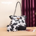 thumbnail image 7 of Wrangler Tote Bag for Women 2PCS Purses and Handbags Drawstring Shoulder Bag with Chain Straps, Cow-Black, 7 of 7