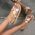 thumbnail image 5 of IWRICH Platform Sandals for Women Summer Casual Bohemian Sandals Beach Vacations Open Toe Sandals with Elastic Ankle Straps Beige 7, 5 of 8
