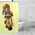 thumbnail image 3 of XMXT Waterproof Shower Curtain Liner with Iron Hooks, Cute Tiger on Motorcycle Shower Curtains for Bathroom Decor Accessories, 72 x 72 inches, 3 of 8