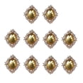 thumbnail image 1 of veasfak 4-5pack 10pcs Rhinestone Flat Back Beads Button Scrapbook Embellishment Gold 5 Pcs, 1 of 9