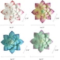 thumbnail image 2 of 14 Inch Large Metal Succulent Flower Wall Decor Art Wall Sculptures Hanging For Garden Office Home Handmade Gift For Indoor Or Outdoor-White, 2 of 5