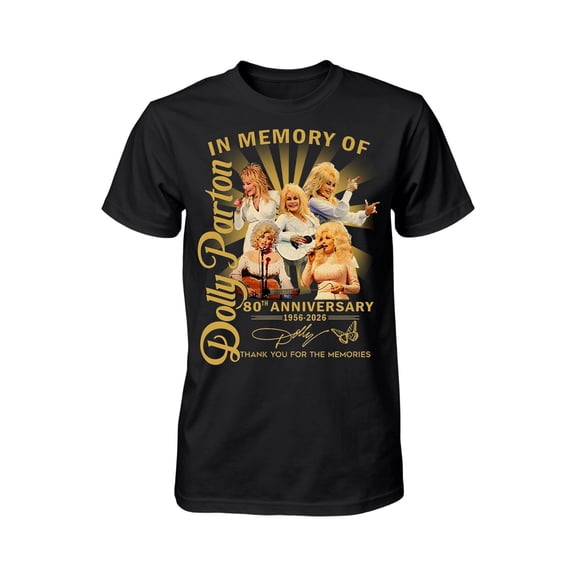 Dolly Memorial T-Shirt, Parton Country Music Tee Graphic Women Men Funny Holiday Novelty Tee Soft Casual T-Shirt