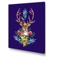 thumbnail image 2 of Designart Cute Christmas Deer Portrait Modern & Contemporary Canvas Wall Art, 2 of 4