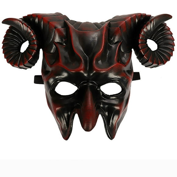 XFGOU actor Toys and Hobbies Gadpiparty Devil Goat Horns Animal Half Face Halloween Masquerade Cosplay Props For Adults Mask