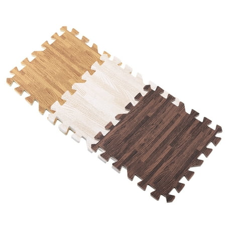 Home Floor Mats 9pcs 30 30cm Imitation Wood Soft Foam Exercise