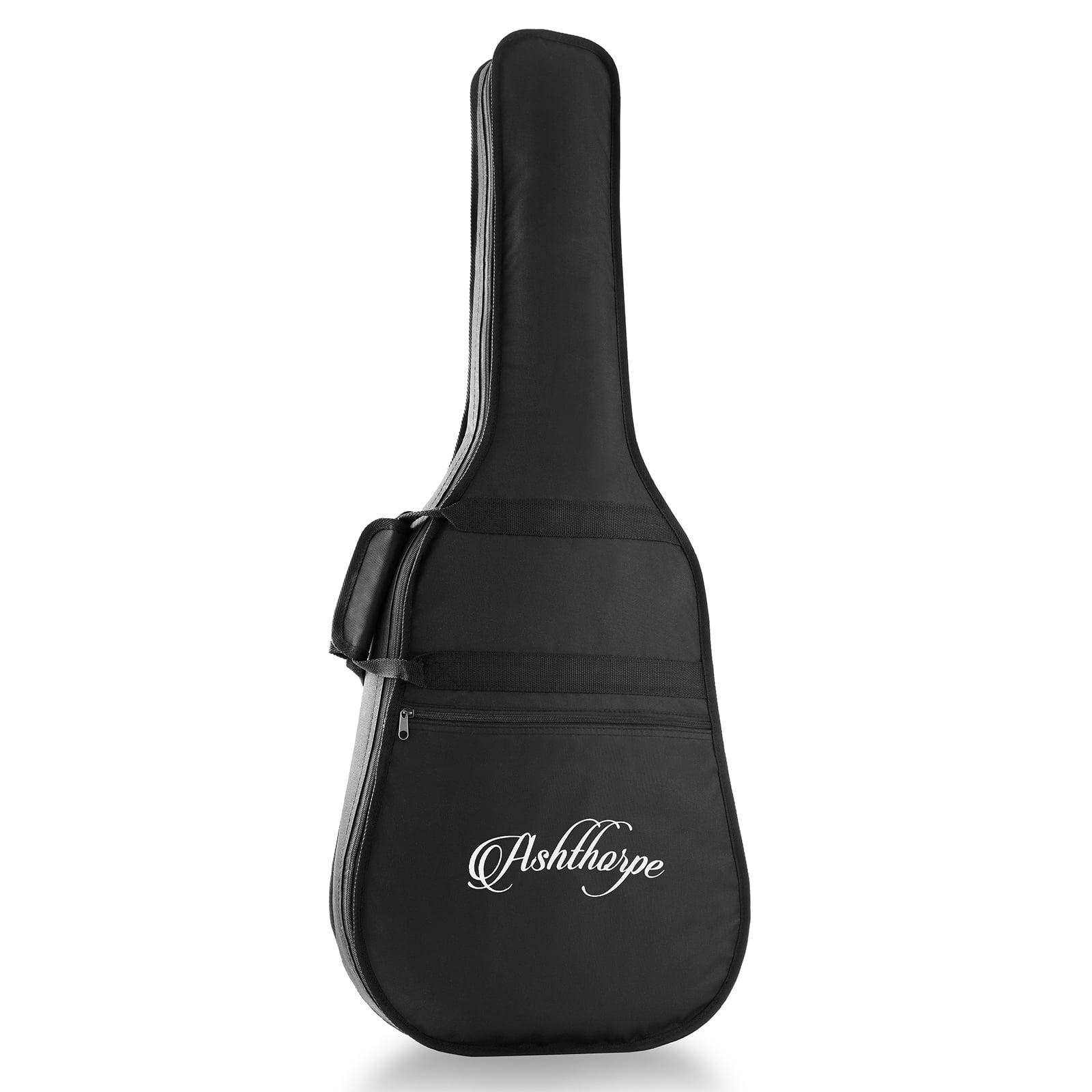 Ashthorpe Full-Size Cutaway Thinline Acoustic Electric Guitar Package, Natural